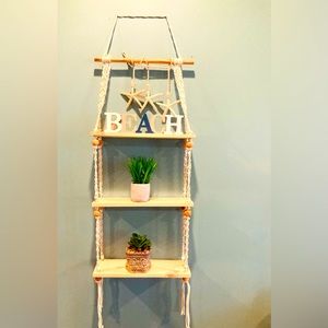 MACRAME HANGING SHELF